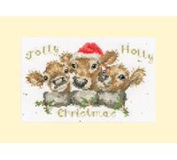 Bothy Threads Counted Cross Stitch Christmas Card Kit - Jolly Holly