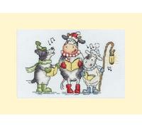 Bothy Threads Counted Cross Stitch Christmas Card Kit - Woof, Moo, Baa!