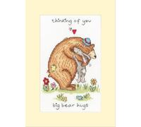 Bothy Threads Counted Cross Stitch Greetings Card Kit - Big Bear Hugs
