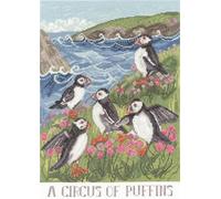 Bothy Threads Counted Cross Stitch Kit - A Circus of Puffins
