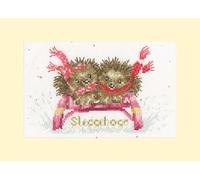 Bothy Threads Counted Cross Stitch Kit Christmas Card - Sledgehogs