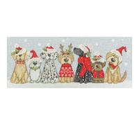 Bothy Threads Counted Cross Stitch Kit - Holiday Hounds