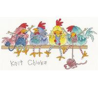 Bothy Threads Counted Cross Stitch Kit - Knit Chicks