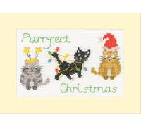 Bothy Threads Counted Cross Stitch Kit - Purrfect Christmas