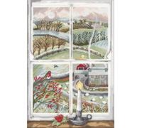 Bothy Threads Counted Cross Stitch Kit - Rosehip Window