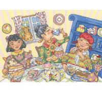Bothy Threads Counted Cross Stitch Kit - Tea and Cake