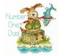 Bothy Threads Cross Stitch Card Kit - Number One Dad