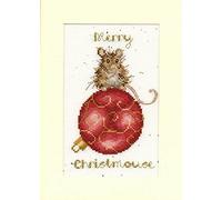 Bothy Threads Cross Stitch Christmas Card Kit - Merry Christmouse