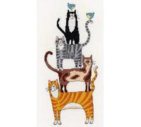 Bothy Threads Cross Stitch Kit - Cat Stack
