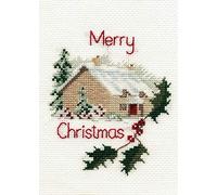 Bothy Threads Cross Stitch Kit - Christmas Card - Christmas Cottage