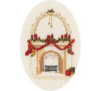Bothy Threads Cross Stitch Kit - Christmas Card - Fireplace