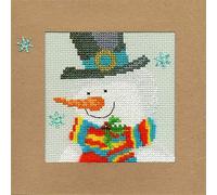 Bothy Threads Cross Stitch Kit - Christmas Card - Snowy Man