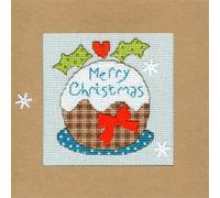 Bothy Threads Cross Stitch Kit - Christmas Card - Snowy Pudding