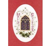 Bothy Threads Cross Stitch Kit - Christmas Card - Stained Glass Window