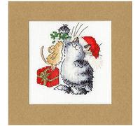 Bothy Threads Cross Stitch Kit - Christmas Card - Under The Mistletoe