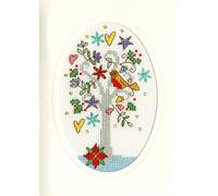 Bothy Threads Cross Stitch Kit - Christmas Card - Winter Wishes