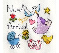 Bothy Threads Cross Stitch Kit - Greeing Card - New Baby Card