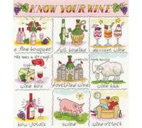 Bothy Threads Cross Stitch Kit - Know Your Wine