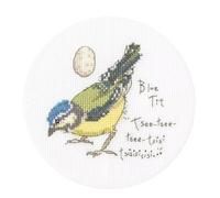 Bothy Threads Cross Stitch Kit - Little Blue Tit (Hoop not Included)