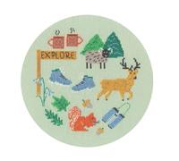 Bothy Threads Cross Stitch Kit - Sew Easy: Explore (Hoop not Included)