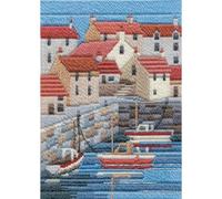 Bothy Threads DW14MLS6 Long-Stitch Set Seasons - Summer on The Coast, 24 x 17 cm, Counted Pattern