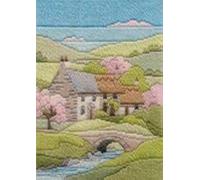 Bothy Threads DW14MLS9 Counted Long Stitch Kit Seasons - Spring Cottage, 24 x 17 cm