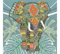 Bothy Threads The Home Of Happy Stitching Counted Cross Stitch Kit - Jewelled Elephant, Clear, White