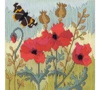 Bothy Threads Woollen Long Stitch Kit - Red Poppies