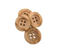 BOTIBOTON - 4 Holes Olive Wood Buttons - Small for Baby and Large for Coat - Decorative for Sewing * Made and Shipped from SPAIN * (15mm)