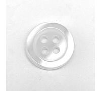 BOTIBOTON - 50 Buttons for Shirt White and Ecru - Small Pearlescent Buttons for Baby, Men's and Women's Shirts 10 mm and 12 mm - Made and Shipped from Spain (12 mm White 4 Holes)