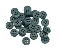 Botiboton - 50 Buttons for Shirts in Warm Colours - 5 Sizes and 12 Colours to Choose From - with 4 Holes of 2 mm - Made and Shipped from Spain - Dark Green, Measure 12 mm