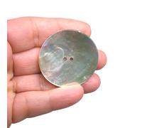 BOTIBOTON - Natural Mother of Pearl Buttons - Natural Shell Button - AKOYA Pearlescent Finish - Various Sizes, Small and Very Large, Hearts and Flower - Made and Shipped from Spain - 37 mm