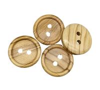 BOTIBOTON - Olive Wood Buttons - 2 Holes - Small for Baby, Shirt and Large for Coat - Decorative for Sewing - Made and Shipped from SPAIN - (15 mm)