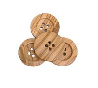 BOTIBOTON - Olive Wood Buttons 4 Holes - Small for Baby and Large for Coat - Decorative for Sewing * Made and Shipped from SPAIN * (20mm)