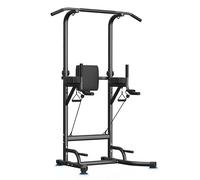 Botifly Power Tower Dip Station, Home Outdoor Multi-Function 12-Level Height Adjustment Pull Up Bar, Pull Up Workout Dip Stand, 150kg Capacity for Home Gym Strength Training Equipment