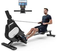 Botifly Rowing Machine for Home Gym, Dual Slide Rails Magnetic Rower Machine with 16 Levels of Quiet Resistance,Max 350LBS/160KG Weight Capacity