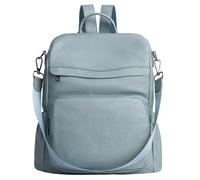 Botimmy Womens Backpack Fashion PU Leather Backpacks Ladies Waterproof Convertible Shoulder Bag School Work Travel A Two Toned Blue