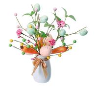 Botius 3-Pack Artificial Easter Decorations, Easter Egg and Carrot Berry Stems for Vase Fillers, Spring Home Decor, Easter Table Centerpiece, Reusable Easter Flower Arrangeme