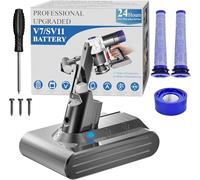 BOTKK Professional Replacement for Dyson V7 Battery SV11 SV37, Compatible with V7 Animal, Animal Extra，Absolute, Fluffy, Fluffy extra, Total Clean, Advanced, Motorhead, Trigger Vacuum with 3 Filters