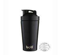 BOTL Stainless Steel Protein Shaker, Metal Mixer Bottle with Measuring Scale on The Side, Mixer Ball, Grid Cap, 500 ml Measured Fits 700 ml Drink (Have You got The BOTL - Black)