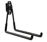 botle Qbrick Tool Hook Case System for Power Tools, Straight 19 cm, PVC Sheath, for Garage, Shed, Ladders and Shovels, Double Hooks, Load Capacity up to 25 kg, Black