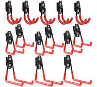 botle Qbrick Tool Hooks Set of 14 for Straight and U-shaped Tools, S, M, L, Steel, with PVC, Garage, Workshop, Power Tools, Double Hooks, Load Capacity up to 30 kg