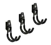 botle Set of 3 Qbrick Tool Hooks for Power Tools, U-shaped 7 cm, PVC Sheath, for Garage, Shed, Hook for Clothes and Paint Roller, Double Hook, Load Capacity up to 40 kg