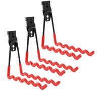 botle Set of 3 Tool Wall Hooks, Tool Hooks for Power Tools, Waveform 19 cm, with PVC, for Garage, Shed, for Bicycles or Garden Hoses, Double Hooks, Load Capacity up to 25 kg