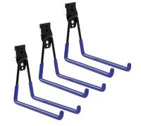 botle Set of 3 Tool Wall Hooks, Tool Hooks, Tool Hooks, for Power Tools, Straight 19 cm, PVC Shed, for Garage, Shed, for Ladders and Shovels, Double Hooks, Load Capacity up to 25 kg