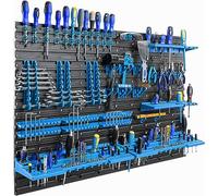 botle Tool Wall 115.8 x 78 cm Workshop Shelf Tool Holder Blue Plastic Garage Workshop Wall