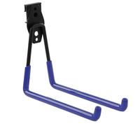 botle Tool Wall Hook, Tool Hook, for Power Tools, Straight 19 cm, PVC Shed, for Garage, Shed, Hooks for Ladders and Shovels, Double Hooks, Load Capacity up to 25 kg, Blue