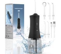 BOTLUXE Water Flosser Cordless - 265ml Portable Water Flosser for Teeth with 6 Nozzles, 1400 Pulses/Min, 4 Modes, IPX7 Waterproof, 60-Day Battery for Braces, Sensitive Gums, Travel & Family Use