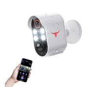 BotMelt 1080P Security Camera Wireless Outdoor with AI Human Detection, Live View, 2.4G WiFi, Home Security System, Instant Alerts, 2-Way Audio, Cloud Storage, Battery Powered (4 spotlights, 1 Pcs)