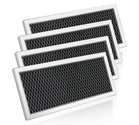 BOTNA Microwave Charcoal Filter Replacement Compatible with GE JX81H, WB02X10956, WB02X11544, WB2X10956-4 x 8-5/8 x 3/8 Inch, 4 Pack